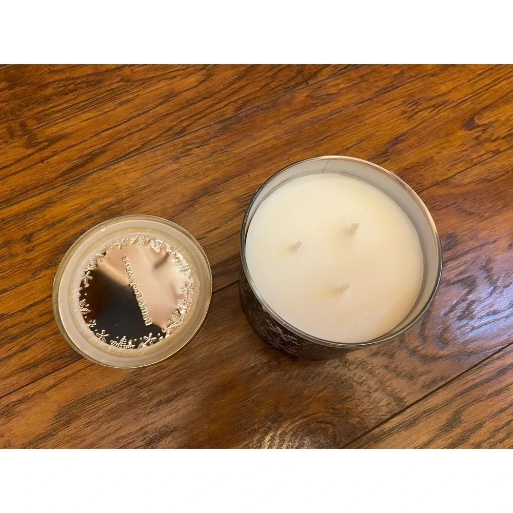 NEW Bath & Body Works Midnight Snow Candle Holder 3 Wick Set